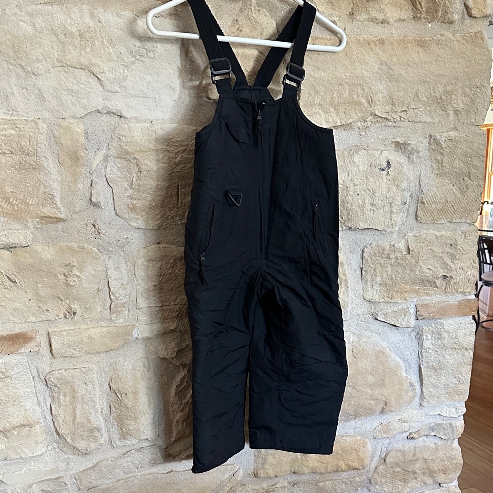 Kids Black One Piece Snowsuit